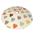 thumbnail image 2 of Kll 30" Christmas Tree Skirt Heart Polka Dot Xmas Tree Skirts Mat For New Year Xmas Holiday Party Indoor Outdoor Home Decoration, 2 of 9