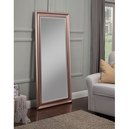 Rose Garland Mirror - Full Length Leaner Mirror, Rose Gold, 65