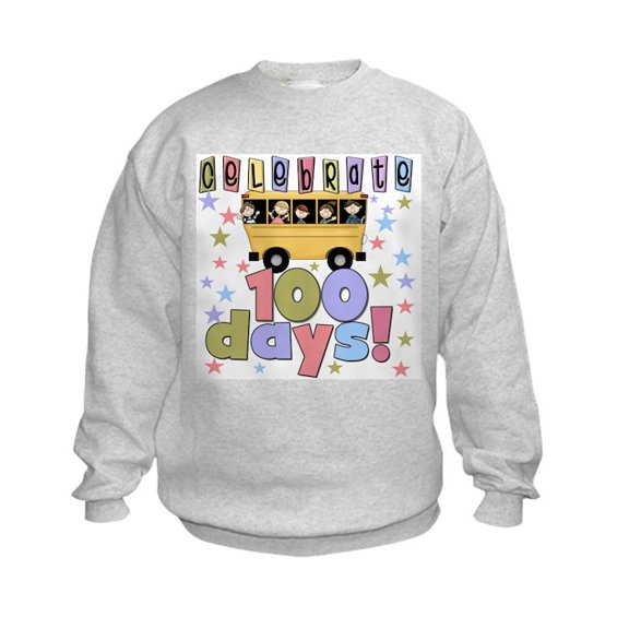 CafePress - Celebrate 100 Days Of School Kids Sweatshirt - Kids Sweatshirt, Youth Crew Neck Sweatshirt