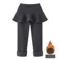 thumbnail image 2 of YunPes Girls Leggings with Ruffle Tutu Skirts Toddler Fleece Lined Footless Tights Skirt Pants Warm Comfy Tennis Athletic Outfits, 2 of 4