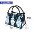thumbnail image 2 of Yiaed Christmas Gnome Snowflake Print Lunch box lunch bag Portable Insulated Lunch Box for Women Men Cooler Tote Bag with Front Pocket for Work Picnic Travel, 2 of 6
