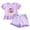 Purple, variant on mgoYE Halloween Outfit Toddler Baby Girl Pumpkin Ruffle T-shirt Plaid Shorts Set(Purple,6-12 Months)