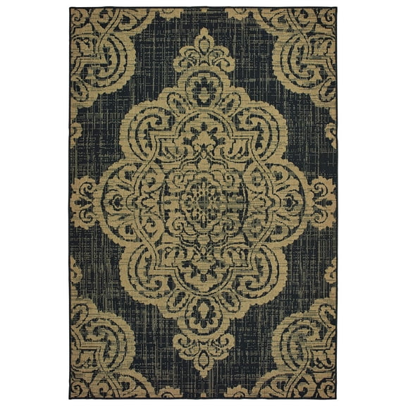 "Darya Home Laurette Collection Outdoor Oriental Outdoor 6 x 9"