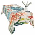 thumbnail image 2 of Sea Turtle Coastal Table Cloth Waterproof Tablecloths, Vintage Beach Coral Starfish Nautical Tablecloth Dining Table Cover for Kitchen Party Tabletop Outdoor, Rectangle Tablecloth 60x120 Inch, 2 of 9