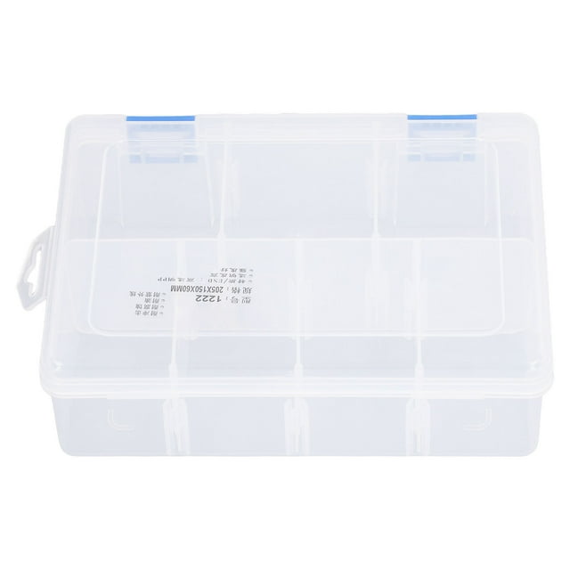 Caja organizadora de rejillas Bling Bling organizador de piezas pequeñas 7 compartimentos transparente