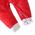 thumbnail image 6 of Unisex Baby One Piece Warm Christmas Long Sleeve Romper Outfits with Hat, 6 of 8