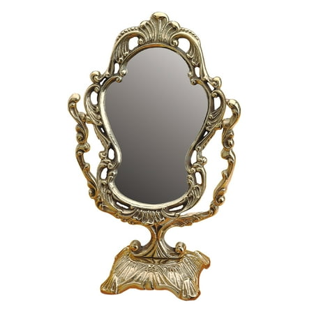 Antique Cast Brass Vanity Mirror Table Make Up Renovator S Antique Cast Brass Vanity Mirror Table
