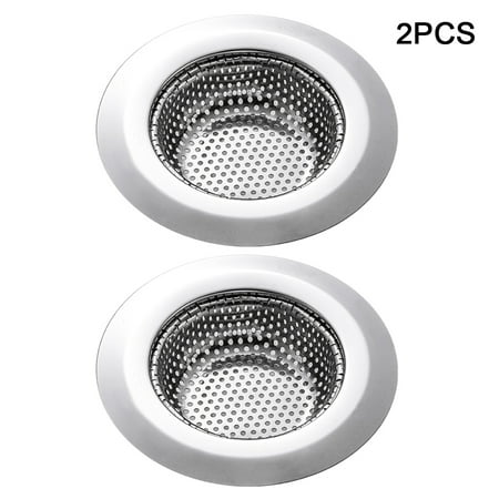 

Wweis 2pcs Food Filter Stainless Steel Kitchen Sink Strainer Polished Anti Clogging clearance！