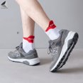 thumbnail image 3 of PULLIMORE 3 Pairs Mens Ankle Quarter Crew Socks Cushioned Breathable Sports Tab Athletic Running Socks (White), 3 of 6