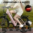 thumbnail image 2 of Actbest Electric Bike for Adults, 26 inch Step Thru Electric Bicycle, 22Mph Peak 750W Brushless Motor Ebike, with 7 Speed, Up to 50 Miles,Pink with mirror, 2 of 4