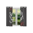 thumbnail image 2 of MKHERT Just Start Inspiring Motivational Window Curtains Kitchen Curtain Room Bedroom Drapes Curtains 26x39 inch, 2 Piece, 2 of 3