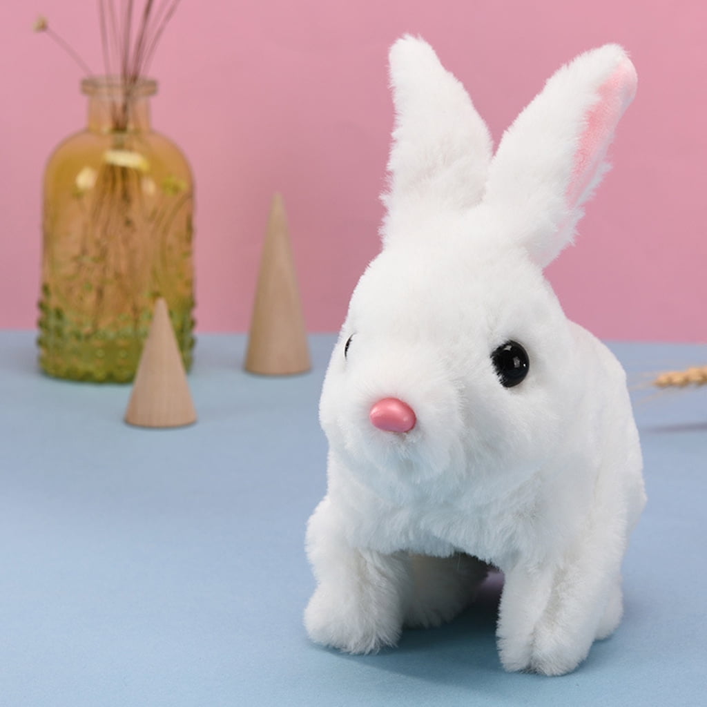 Electric Rabbit Toy Plush Bunny Battery Operated Hopping Animal Rabbit Interactive Toys Gifts for Children Boy Girls 3pcs