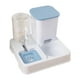 thumbnail image 1 of Comedero automático para perros y gatos, 2 en 1, comedero y dispensador de agua, práctico contenedor. Blanco, 1 of 9