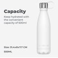 thumbnail image 4 of Super Insulated Stainless Steel Water Bottle 500ml Carbon Black Bpa Free, 4 of 7