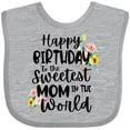 thumbnail image 3 of Inktastic Happy Birthday to the Sweetest Mom in the World Girls Baby Bib, 3 of 4