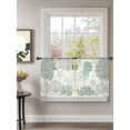 thumbnail image 2 of Sheer Curtains 45 Inch Length 2 Panels Set for Kitchen, Sage Green Coastal Semi Sheer Curtains for Windows, Coral Jellyfish Nautical Voile Window Treatments Rod Pocket Curtain, 2 of 7