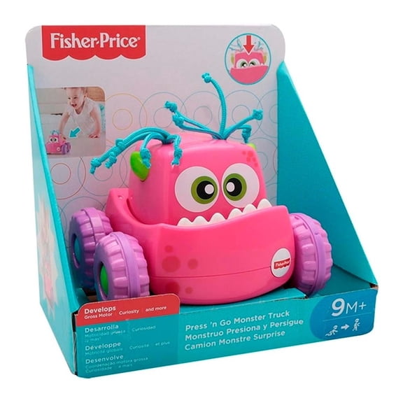 Juguete Fisher-Price Mattel monstruo presiona y persigue