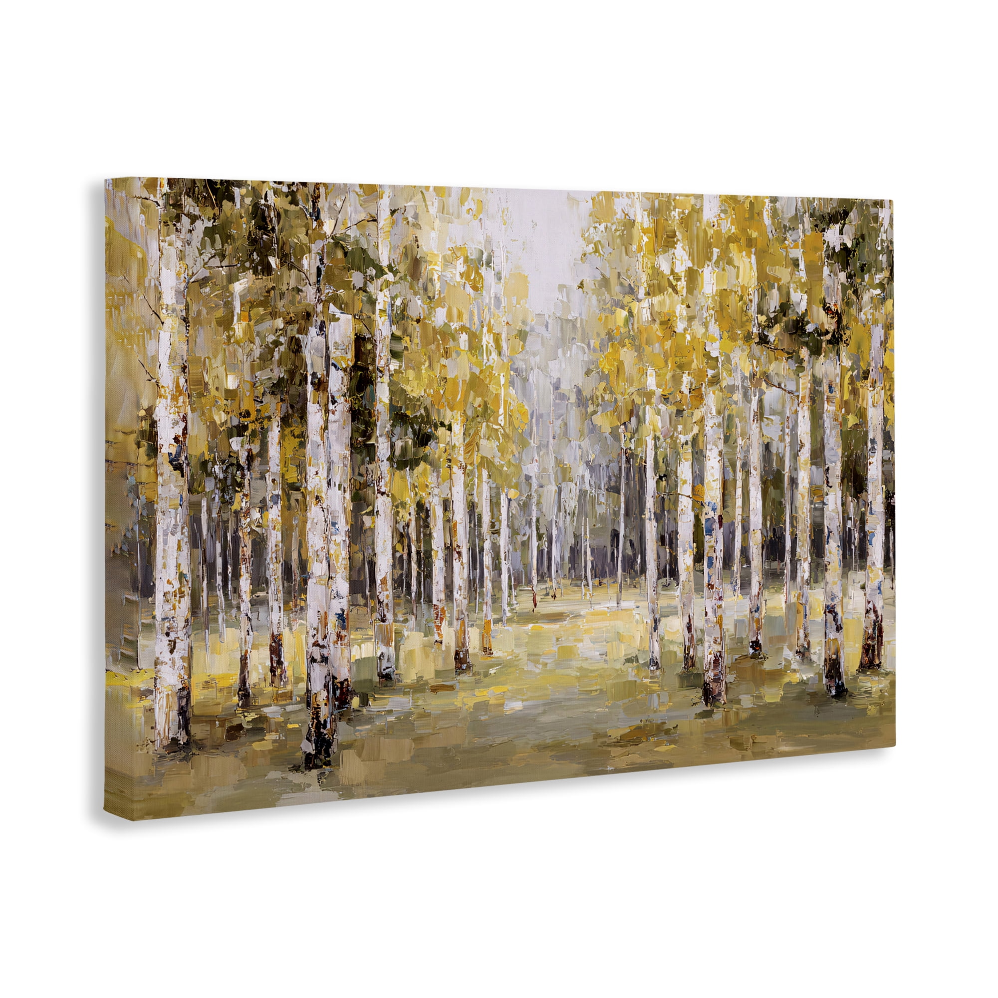 Stupell Industries Impressionist Birch Trees & Fall Leaves Canvas Wall Art, design by Jacky Ngan