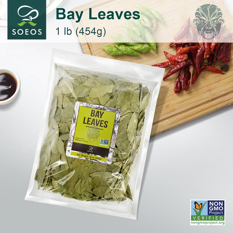 Soeos Bay Leaves 16 oz (454g), Bay Leaves Bulk, Bay Leaves Dry, Bay Leaf, Laurel Leaves, Natural Laurel Leaf, Natural Dried Bay Leaf, Dried Bay Leaves, Whole Bay Leaves