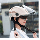 thumbnail image 2 of Casco Motocicleta Abierto 3/4 Visera Doble Hd Abatible Xtellar beige, 2 of 3
