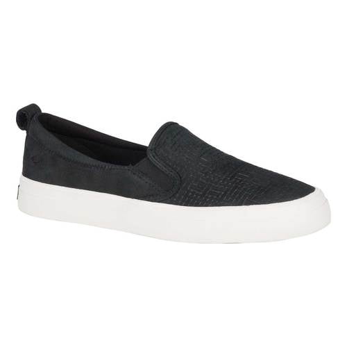 sperry women's black slip on