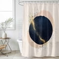 thumbnail image 6 of Navy Blue Abstract Art Shower Curtain Set - 72" x 78" Washable Bathtub Curtain with 12 Hooks, Modern Aesthetics Art Waterproof Fabric Stall Shower Curtains for Bathroom/Bathtub Décor, 6 of 6