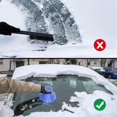 thumbnail image 2 of ZHAOCHENG Raspador de nieve, raspador de parabrisas, raspador de hielo mágico para automóvil, raspador de hielo automático, cepillo redondo para nieve 2 en 1 con embudo de aceite, cepillo redondo para, 2 of 5