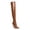 Brown, variant on Vanquish Women's Faux Leather Over-the-Knee Thigh-High Boots