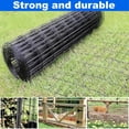 thumbnail image 4 of 40 INCH × 50 FT black vinyl-coated metal mesh, 16 gauge 2/3 inch black PVC metal mesh, black welded wire mesh support, poultry cage protective fence, 4 of 10