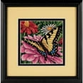 thumbnail image 2 of Dimensions Butterfly On Zinnia Needlepoint Kit 5X5", 2 of 2