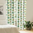 thumbnail image 2 of Ambesonne Autumn Curtains, Natural Maple Leafs Art, Pair of 28"x63", Fern Green and Cinnamon, 2 of 5