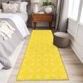 thumbnail image 5 of 2x6 Kitchen Runner Rug, Yellow Morocco Non-Skid Rubber Backing Large Rectangle Rugs - Living Room Bedroom Home Office, Geometric Leaf Diamond Lattice Abstract Indoor Floor Mat Carpets Washable Rug, 5 of 9