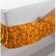 thumbnail image 2 of Burnt Orange Bed Skirt, Autumn Pattern with Cartoonish Fallen Leaves, Elastic Bedskirt Dust Ruffle Wrap Around for Bedding Decor, 4 Sizes, Burnt Orange Marigold, by Ambesonne, 2 of 2
