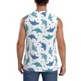 thumbnail image 4 of Fotbe Men's Party Shark Cute Print Men's Sleeveless Muscle Tank Tops Casual T-Shirts for Gym Workout Beach-XX-Large, 4 of 8