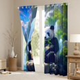 thumbnail image 3 of Feelyou Black White Panda Curtains Pack of 2 (42x84 Each) for Teens, Kawaii Jungle Wildlife Curtains Blackout, Kawaii Animal Bedroom Curtains, Living Room Curtains Decor, 3 of 6