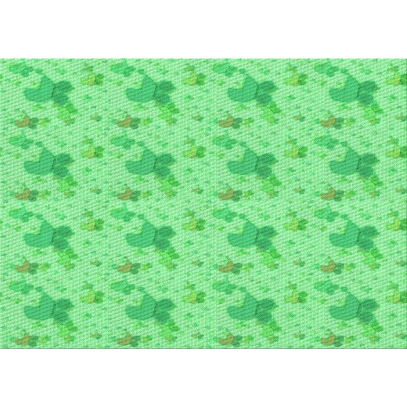 Ahgly Company Indoor Rectangle Patterned Stoplight Go Green Area Rugs, 2' x 3'