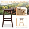 thumbnail image 2 of YRLLENSDAN Counter Height Bar Stools Set of 2, 30 Inch Backless Barstools 2 Set Wooden Farmhouse Kitchen Counter Stools for Kitchen Counter, Brown, 2 of 7