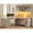 Grey, variant on 67" Farmhouse L Shaped Computer Desk with 3 Drawers and Storage Shelves, Corner Office Desk with LED Lights, Executive Desk