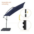 thumbnail image 2 of ACEGOSES 8.2x8.2ft Square Offset Patio Umbrella with Base, Outdoor Hanging Umbrella with Steel Ribs for Deck, Balcony and Garden,Royal blue, 2 of 7