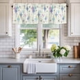 thumbnail image 2 of Purple Yellow Diamond Farmhouse Short Window Curtain Valances, Modern Geometric Middle Century Rod Pocket Kitchen Valances for Living Room Bedroom Bathroom Cafe 54" x 18", 2 of 8