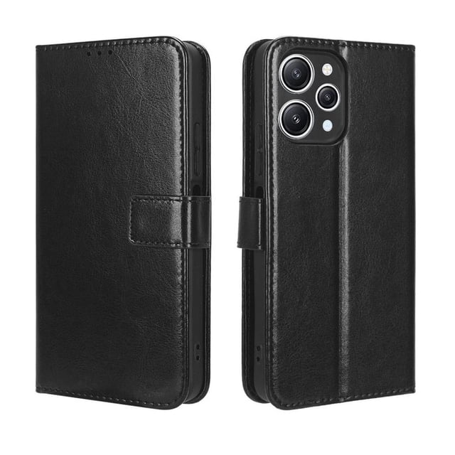 Funda tipo libro para Xiaomi Redmi 12 4G, cartera todo‑en‑uno, funda multifuncional con tarjetero y correa de muñeca desmontable