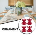 thumbnail image 2 of 4 Pcs Porte-Cuillère Fourchette de Noël Réutilisables Poches 4 Accessoires de Table à Thème de Noël, 2 of 5