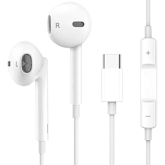 ZLCUSB C Headphones for iPhone 17/17 Pro/16/16e/15 Pro Max/Plus, Type C Earbuds Wired Earphones (Microphone & Remote Control) Noise Cancelling for lPad Pro, Galaxy S23/S22/S21/Ultra Note10/20, Pixel