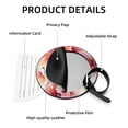 thumbnail image 4 of Petal Flower 2Pcs PU Leather Round Luggage Tags with Privacy Cover and Name ID Tag for Suitcase, Handbags, Backpacks, School Bags, 4 of 6