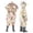A-Beige94, variant on Boys Girls One Piece Rain Suit Hooded Princess Castle Print Reflective Elastic Full Body Waterproof Boys Girls Rain Wear
