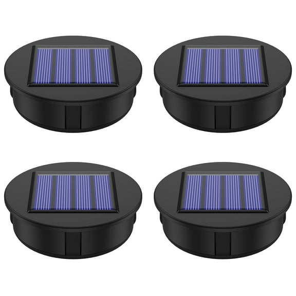 Hvxrjkn 4Pcs Solar Light Replacement Top 1.2V IP65 Waterproof LED Solar Panel Lantern Lid Light Durable Outdoor Top Replacement Parts for Patio