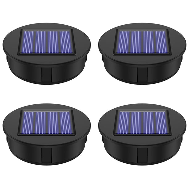Hvxrjkn 4 Pzas de Repuesto de Luz Solar Superior 1.2V IP65 Impermeable Panel Solar LED Linterna Tapa Luz Duradera Piezas de Repuesto para Exteriores para Patio
