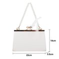 thumbnail image 2 of Ladies Messenger bag fashion Pearl shoulder bag Joker foreign texture small bag-creamy white, 2 of 5