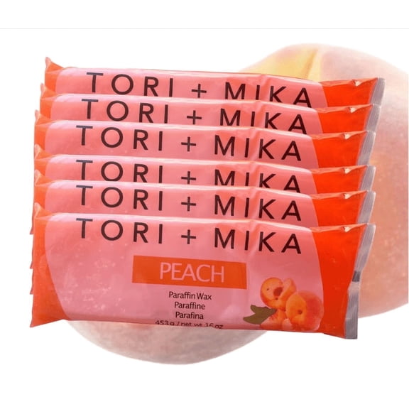 Tori Mika Paraffin Wax Refill 6 lbs Peach for Hands & feet, Paraffin Wax Machine, Moisturizing Spa Treatment for Dry Skin & Pain Relief