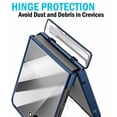 thumbnail image 4 of Nakedcellphone Electro Series for Samsung Galaxy Z Flip 7 Phone Case - Built-In Screen Protector and Hinge Cover - Compatible with MagSafe - Blue/Clear, 4 of 8